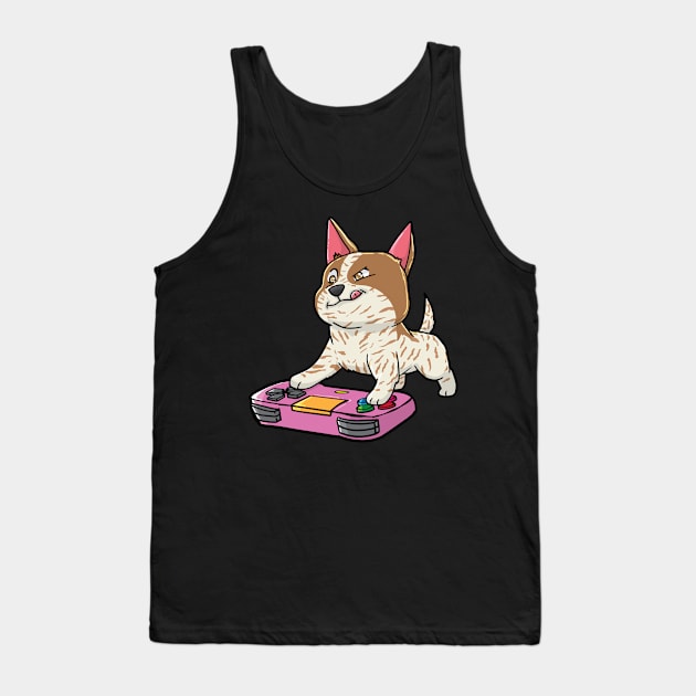 Red Heeler Gamepad Gaming Kawaii Tank Top by KAWAIITEE